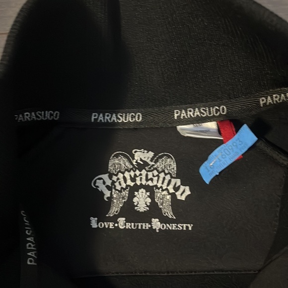 Black zip up sweater parasuco size M - Picture 3 of 3